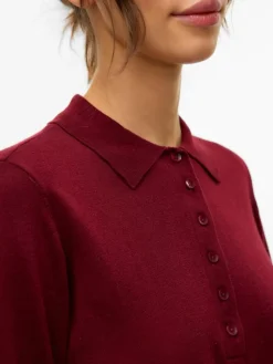 Sikita Polo Striktrøje, Zinfandel, M