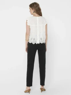 Silla Frill Bluse, Cloud Dancer, 40