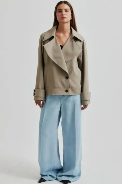 Silvie Trench Jakke, Fallen Rock, XL