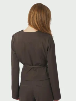 Simmi Bluse, Dark Brown, 40