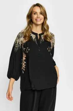 Sina Bluse, Black, XL