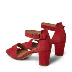 Sinna Højhælede Sandaler, Red Suede, 40