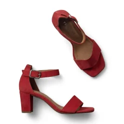 Sinna Højhælede Sandaler, Red Suede, 40