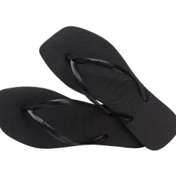 Slim Square Sandaler, Black, 37/38