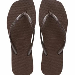 Slim Square Sandaler, Dark Brown, 39/40