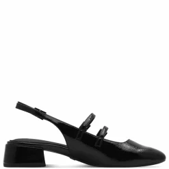 Slingback Pumps, Black Patent, 38
