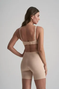 Smooth Essentials Mid Waist Shorts, Beige, XL