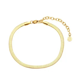 Snake Armbånd, Gold Plated, 20 cm