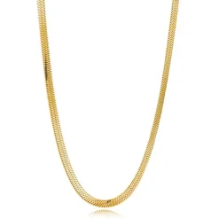 Snake Halskæde, Gold Plated, 44 cm