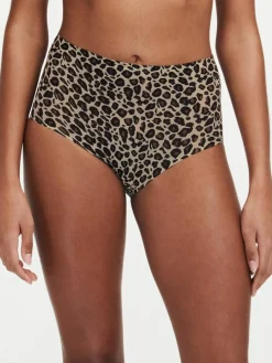 Softstretch Højtaljede Trusser, Leopard Print