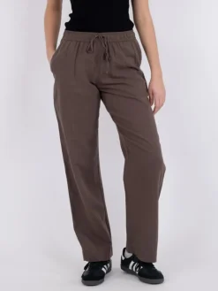 Sonar Linen Bukser, Brown, 32