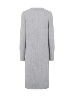 Sondra-M Strikkjole, Light Grey Melange, XS/S