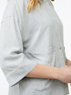 Sonja Pyjamasskjorte, Light Grey Melange, XXL