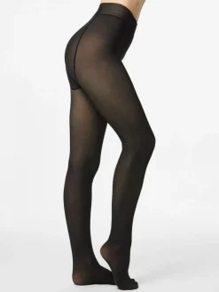 Sophie Fleece Tights, Black Nude, M/L