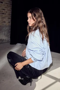 Sophie Stripe Skjorte, Pale Blue, L