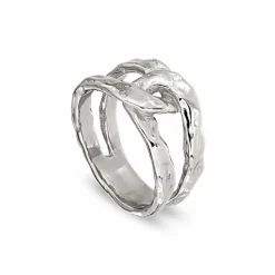Space Twist Ring, Silver, 56
