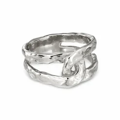 Space Twist Ring, Silver, 56