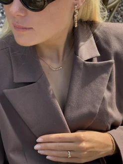 Stardust Flow Halskæde, Gold Plated, 45 cm