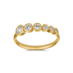 Stardust Flow Ring, Gold Plated, 54