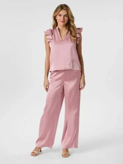 Stella Heavy Sateen Bluse, Evening Rose, 38