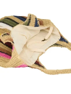 Striped Wafted Carolina Shopper, Multi