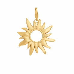 Sun Wild Large Vedhæng, Gold Plated