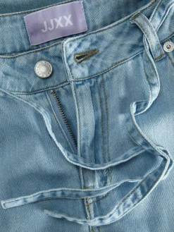 Sura Wide Linen Blend Jeans, Light Blue Denim, 29