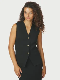 Sway Smooth Knit Vest, Black, 38