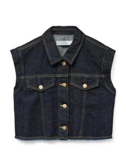 Tabitha Denim Vest, Dark Blue Denim, XL