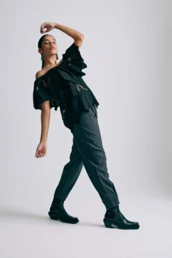 Tailor Ankel Bukser, Med. Grey Melange, S