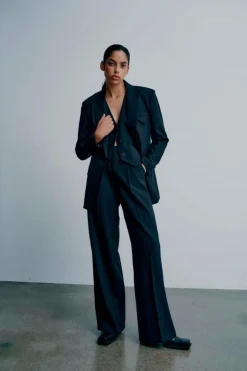 Tailor Blazer, Black Solid, XS