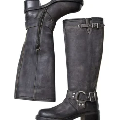 Tamera Long Vintage Støvler, Black Matte, 40