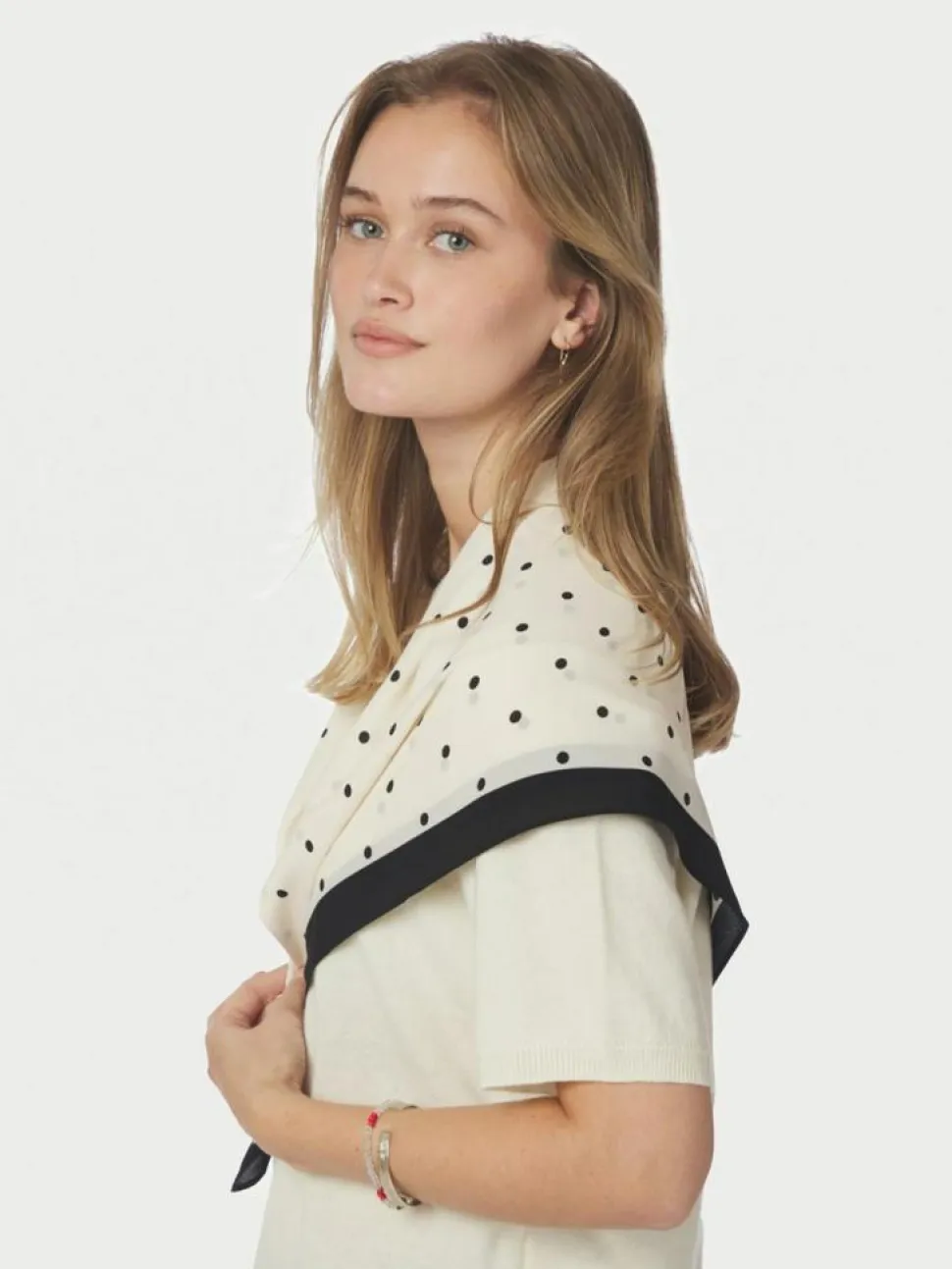 Tamma Big Dot Tørklæde, Off White