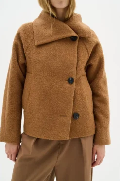 TanayIW Kort Frakke, Tobacco Brown, 36