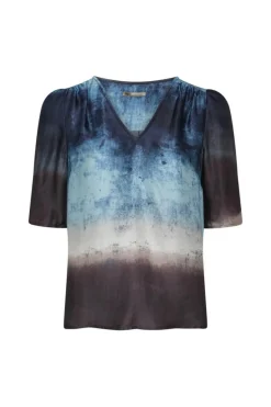 Tandora Bluse, Blue Mix, 38