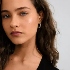 Tatum Hoops, Gold Plated, Large