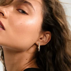 Tatum Hoops, Gold Plated, Large