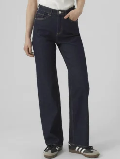 Tessa Højtaljede Jeans, Dark Blue Denim, W30/L32