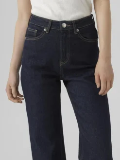 Tessa Højtaljede Jeans, Dark Blue Denim, W30/L32