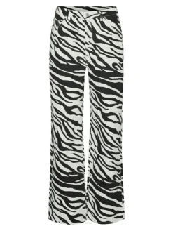 Tessa Wide Zebra Jeans, Bright White, W26/L32