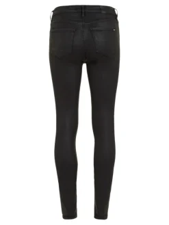 TH Flex Como Skinny Jeans, Black Coated, W31/L32