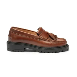 The Edith Loafers, Brandy Leather, 40