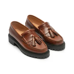 The Edith Loafers, Brandy Leather, 40