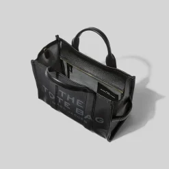 The Leather Medium Tote Bag, Sort