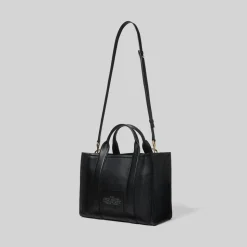 The Leather Medium Tote Bag, Sort