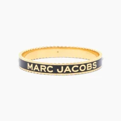 The Madallion Large Bangle, Sort/Guld