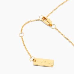 The Medallion Pendant Halskæde, Guld/Cream, 41+2,5 cm