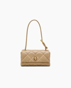 The Quilted Mini Dual Skuldertaske, Camel