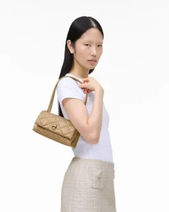 The Quilted Mini Dual Skuldertaske, Camel