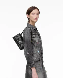 The Quilted Mini Dual Skuldertaske, Black